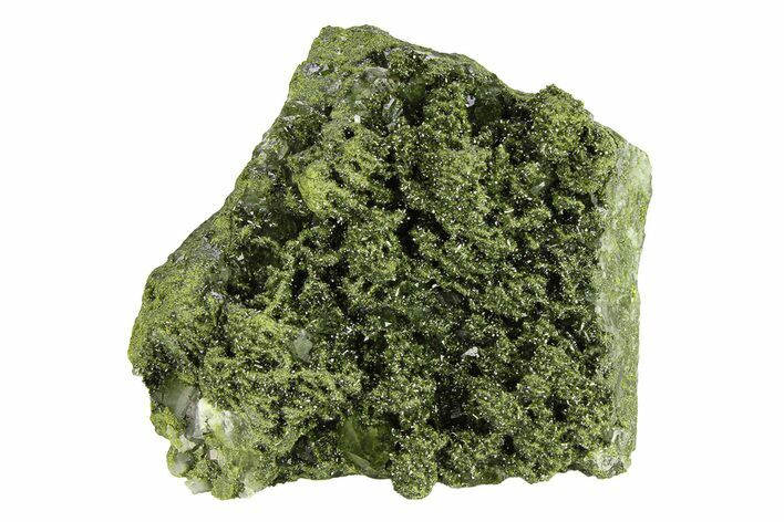 Sparkling Dark Green Epidote Crystals with Quartz - Turkey #301745